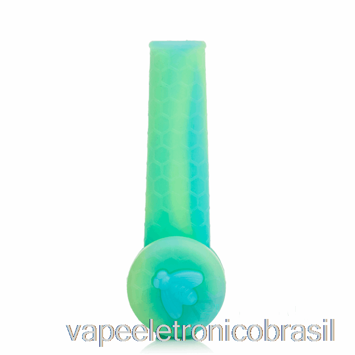 Vape Recarregável Stratus Trio Silicone Pipe Aqua Glow (uv Azul / Uv Verde)